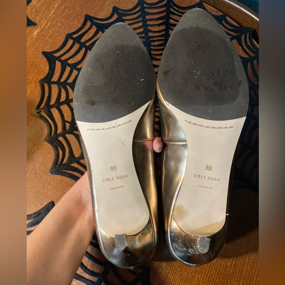 Cole Haan Grand OS Gold Kitten Heels - Picture 5 of 8